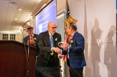 (From Left to Right) CBA Vice President James T. Shearin, The Honorable Stanley Novack, CBA President Daniel J. Horgan
