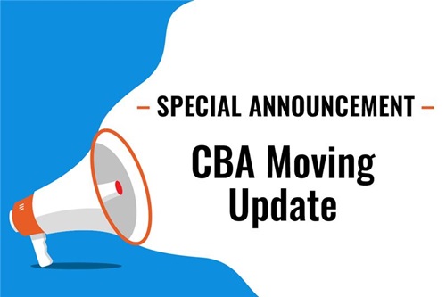 CBA Moving Update CBA Moving Update