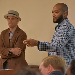 Facilitators Chris Armstrong and Vince Brantley, of Veritas Culture in Washington, DC during their workshop “Diversity and Inclusion: Forging a Path.”