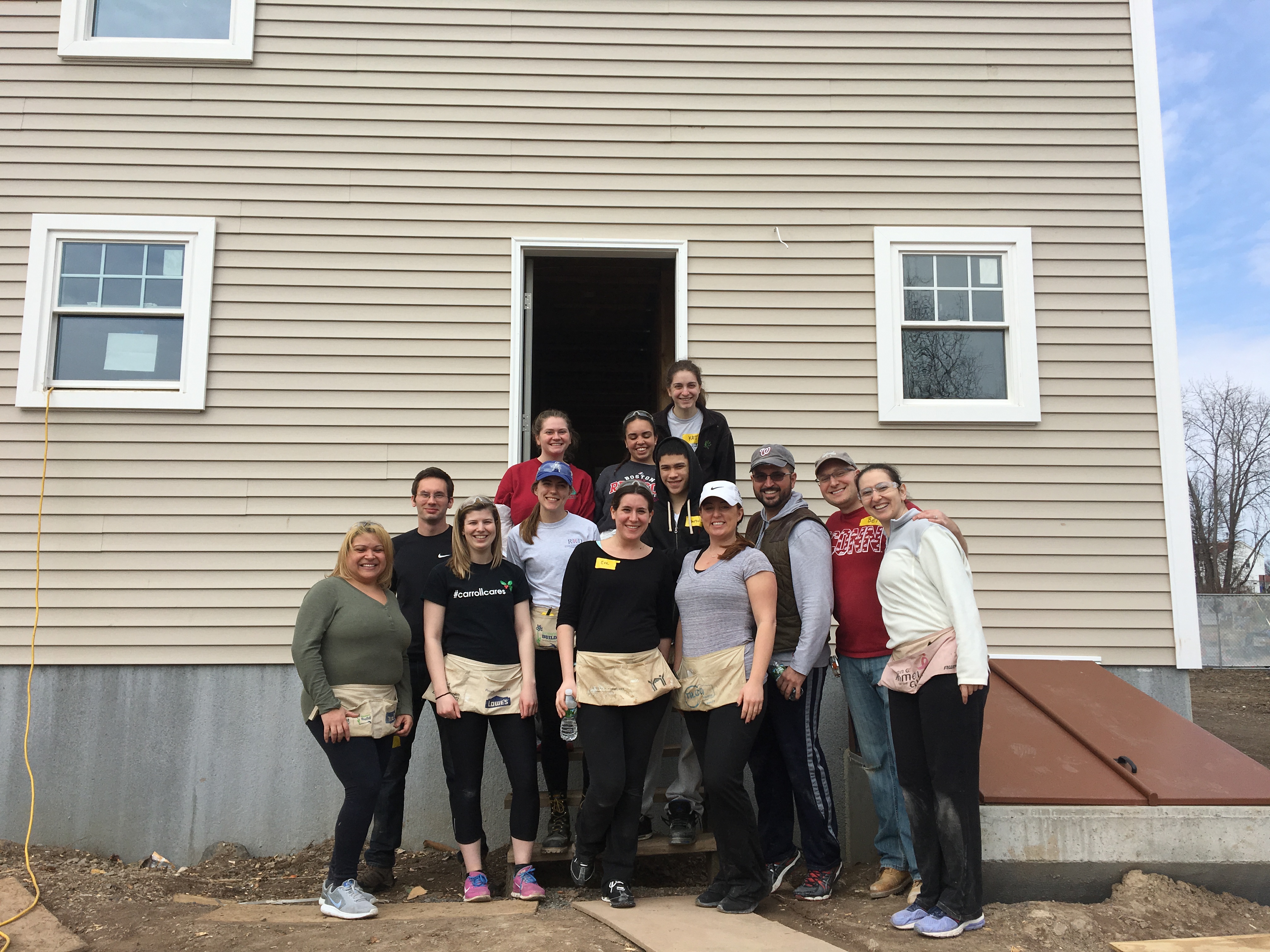 YLS volunteers at the Hartford Habitat for Humanity build.