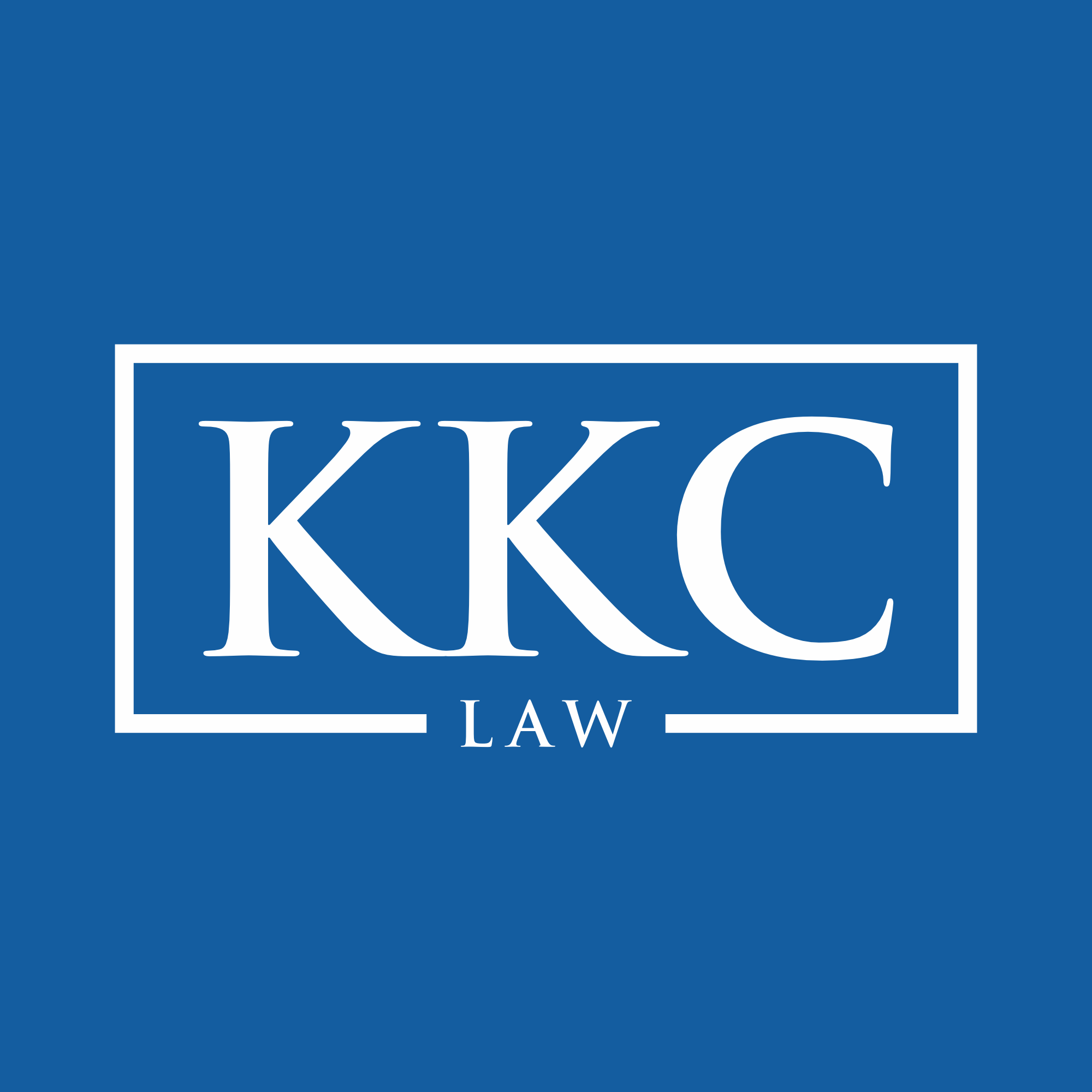 logo kkc white on blue